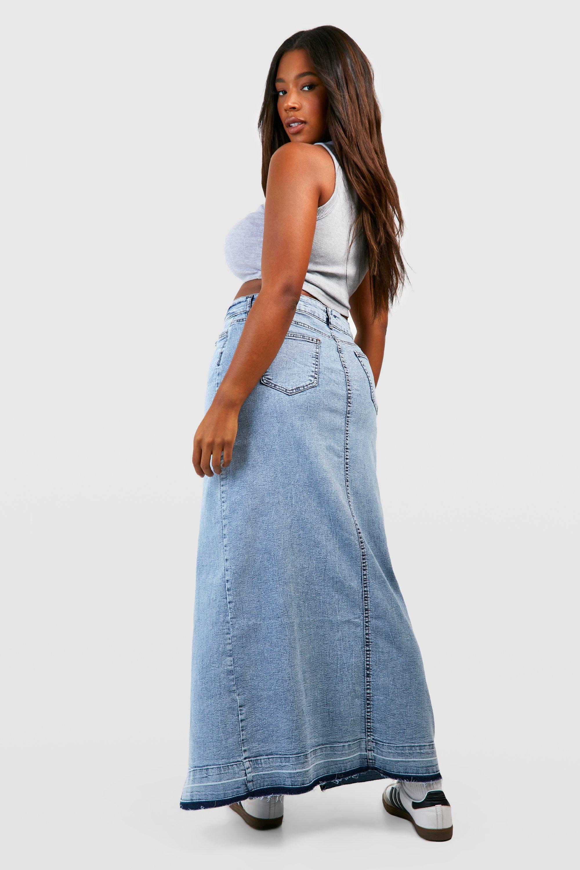 Plus size high shop waisted long flowy skirt